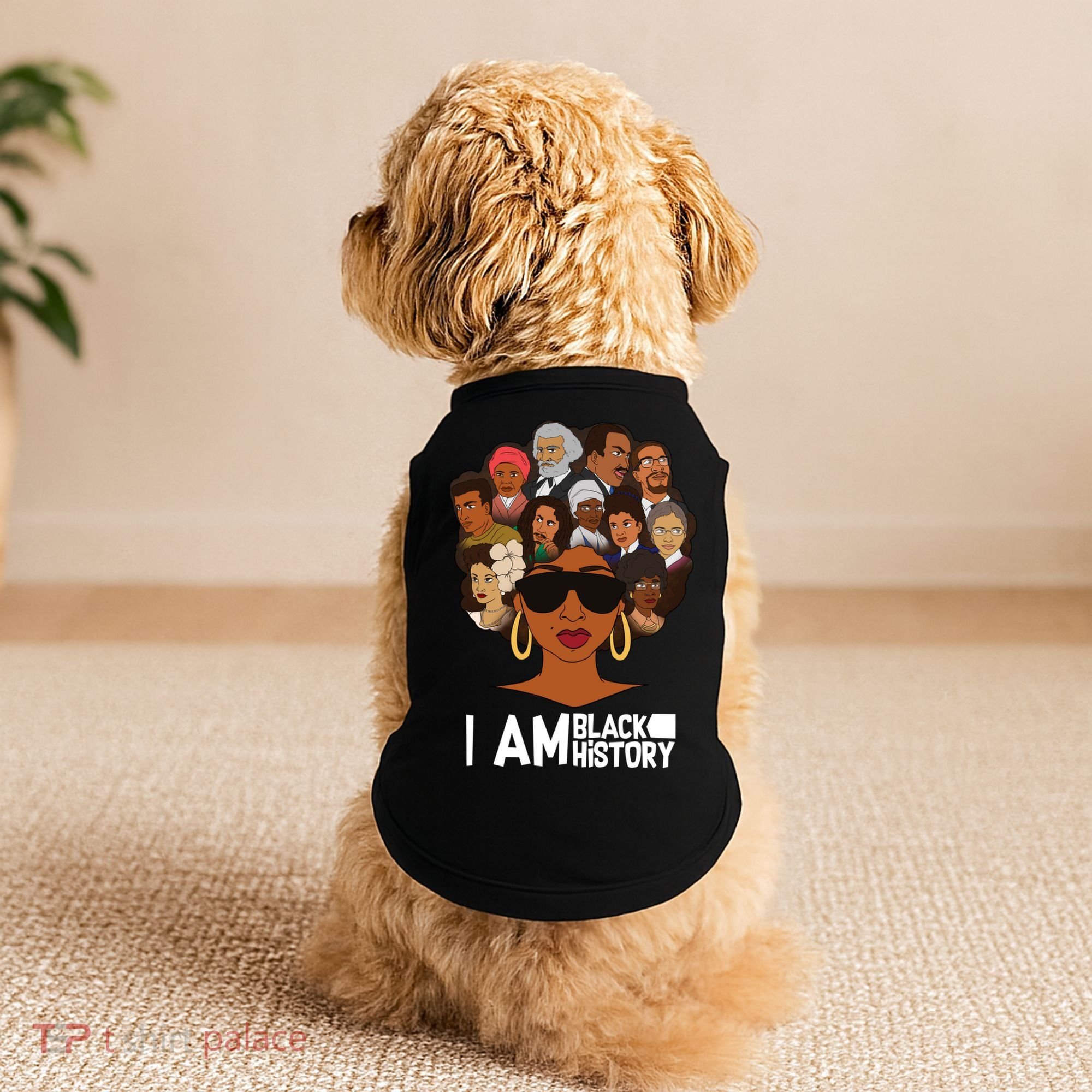 I Am Black History Love My Roots Doggie Tank
