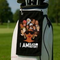 I Am Black History Love My Roots Golf Towel thumb 2