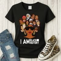 I Am Black History Love My Roots Women's T-Shirt thumb 3