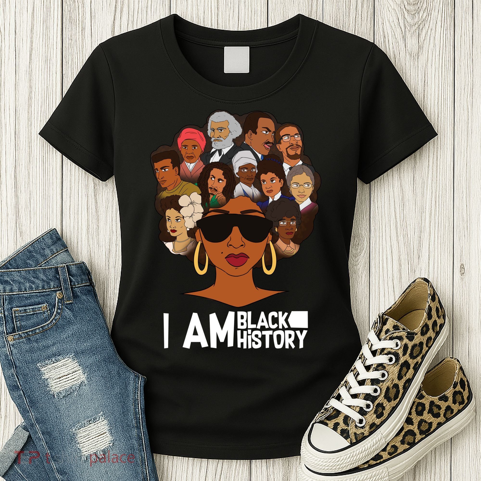I Am Black History Love My Roots Women's T-Shirt