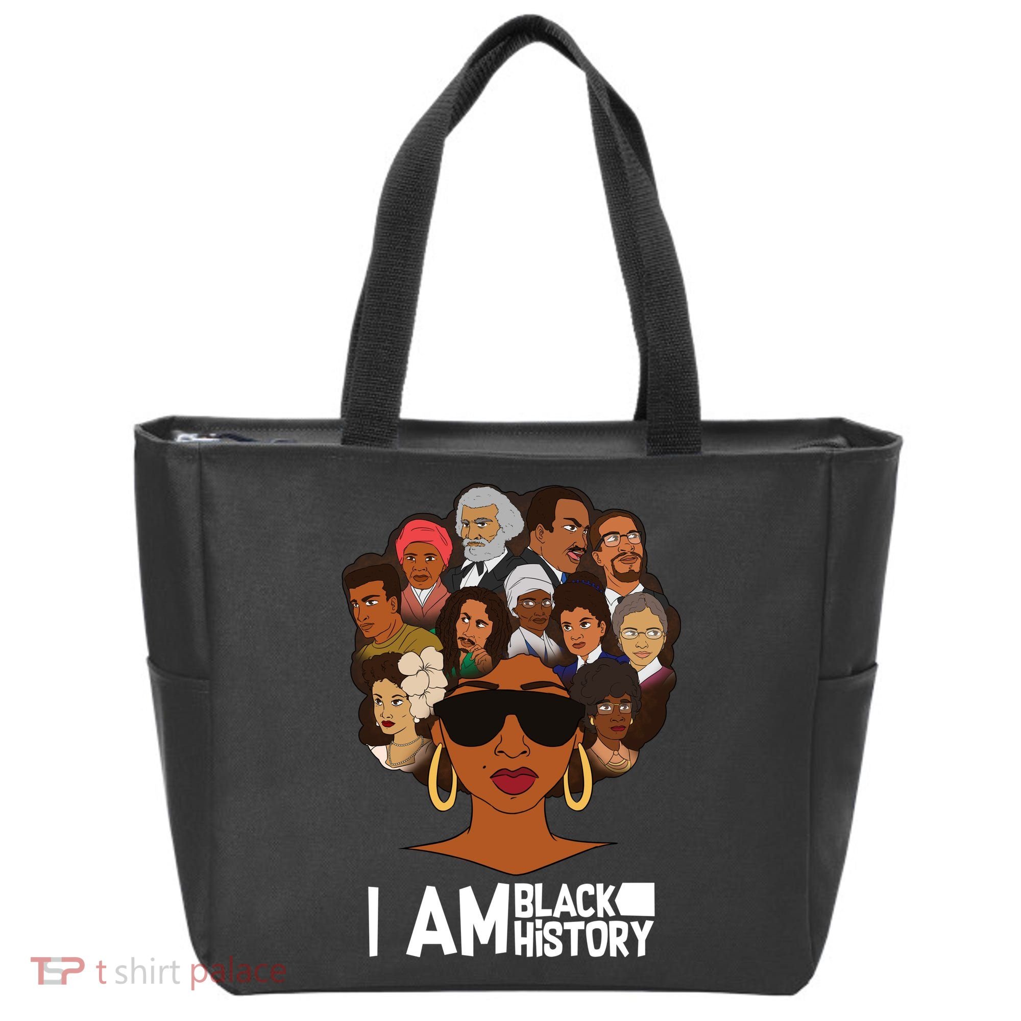 I Am Black History Love My Roots Tote Bag
