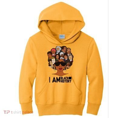 I Am Black History Love My Roots Kids Hoodie