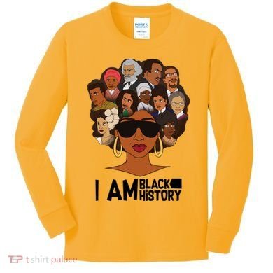 I Am Black History Love My Roots Kids Long Sleeve Shirt