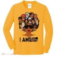 I Am Black History Love My Roots Kids Long Sleeve Shirt thumb 0
