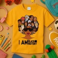 I Am Black History Love My Roots Kids T-Shirt thumb 3