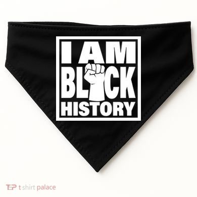 I Am Black History Proud African American USA-Made Doggie Bandana