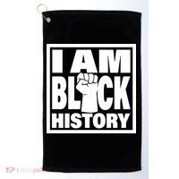 I Am Black History Proud African American Golf Towel thumb 0