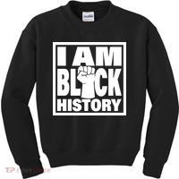 I Am Black History Proud African American Kids Sweatshirt thumb 0