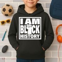 I Am Black History Proud African American Kids Hoodie thumb 2