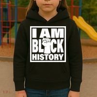 I Am Black History Proud African American Kids Hoodie thumb 3