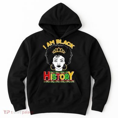 I Am Black History Royal Black Woman Hoodie