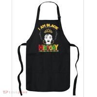 I Am Black History Royal Black Woman Apron thumb 0