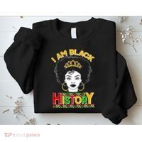I Am Black History Royal Black Woman Sweatshirt thumb 2