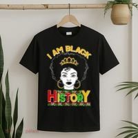 I Am Black History Royal Black Woman T-Shirt thumb 2