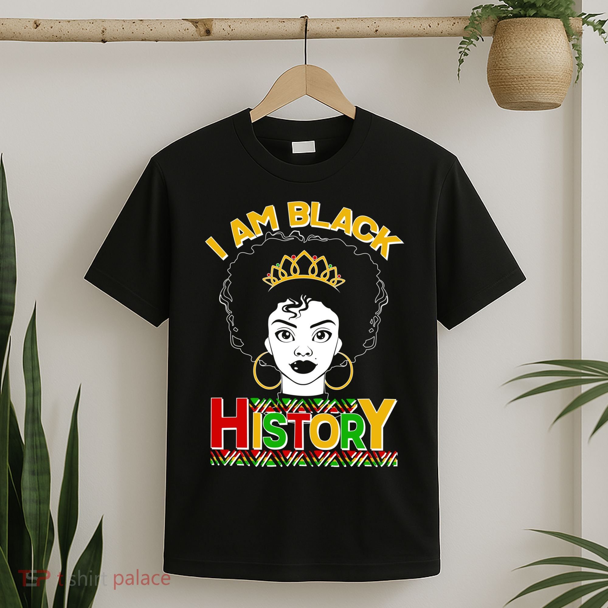 I Am Black History Royal Black Woman T-Shirt