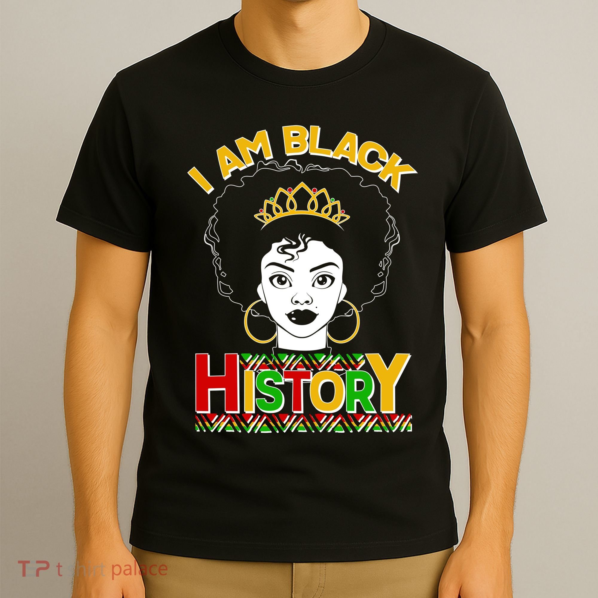 I Am Black History Royal Black Woman T-Shirt