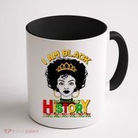 I Am Black History Royal Black Woman Coffee Mug thumb 1