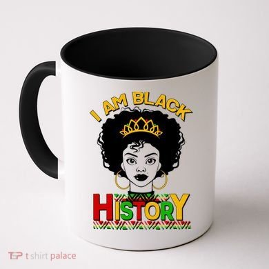 I Am Black History Royal Black Woman Coffee Mug