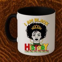 I Am Black History Royal Black Woman Coffee Mug thumb 2