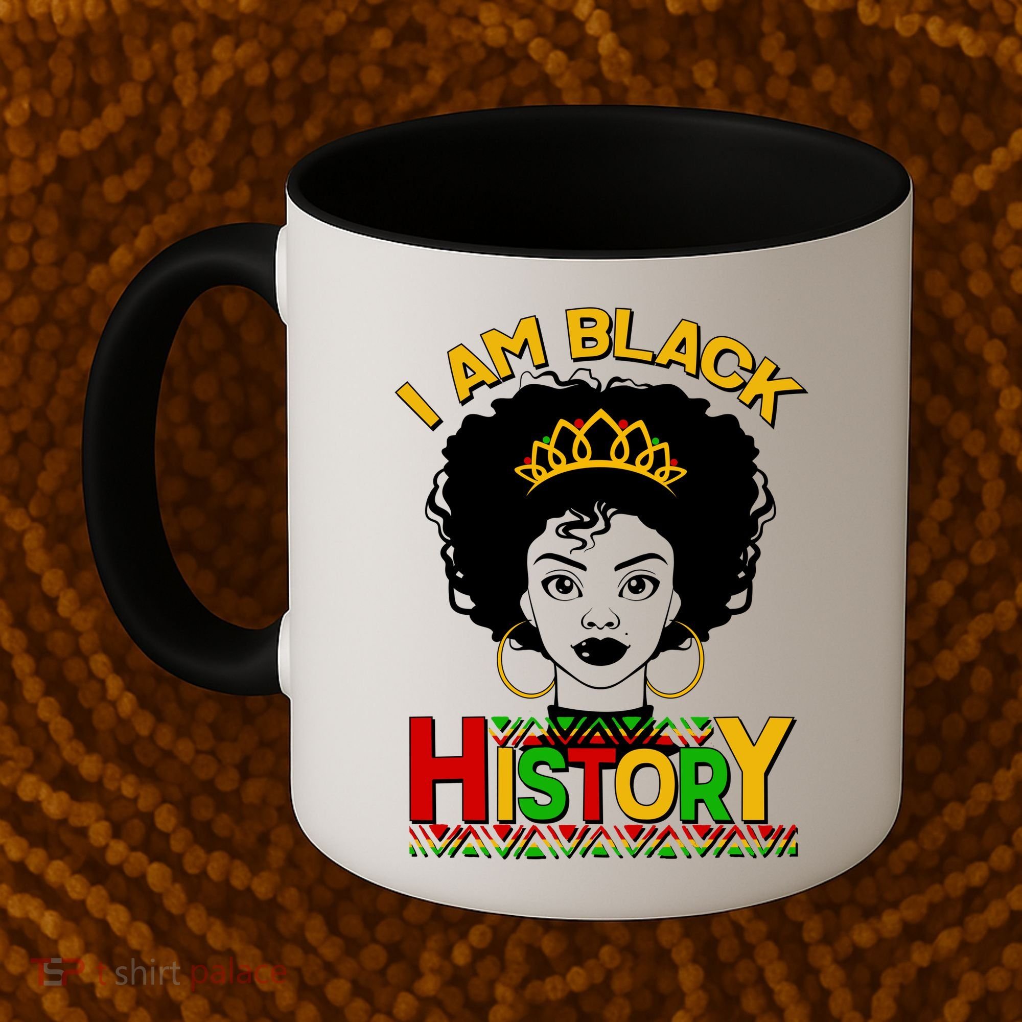 I Am Black History Royal Black Woman Coffee Mug