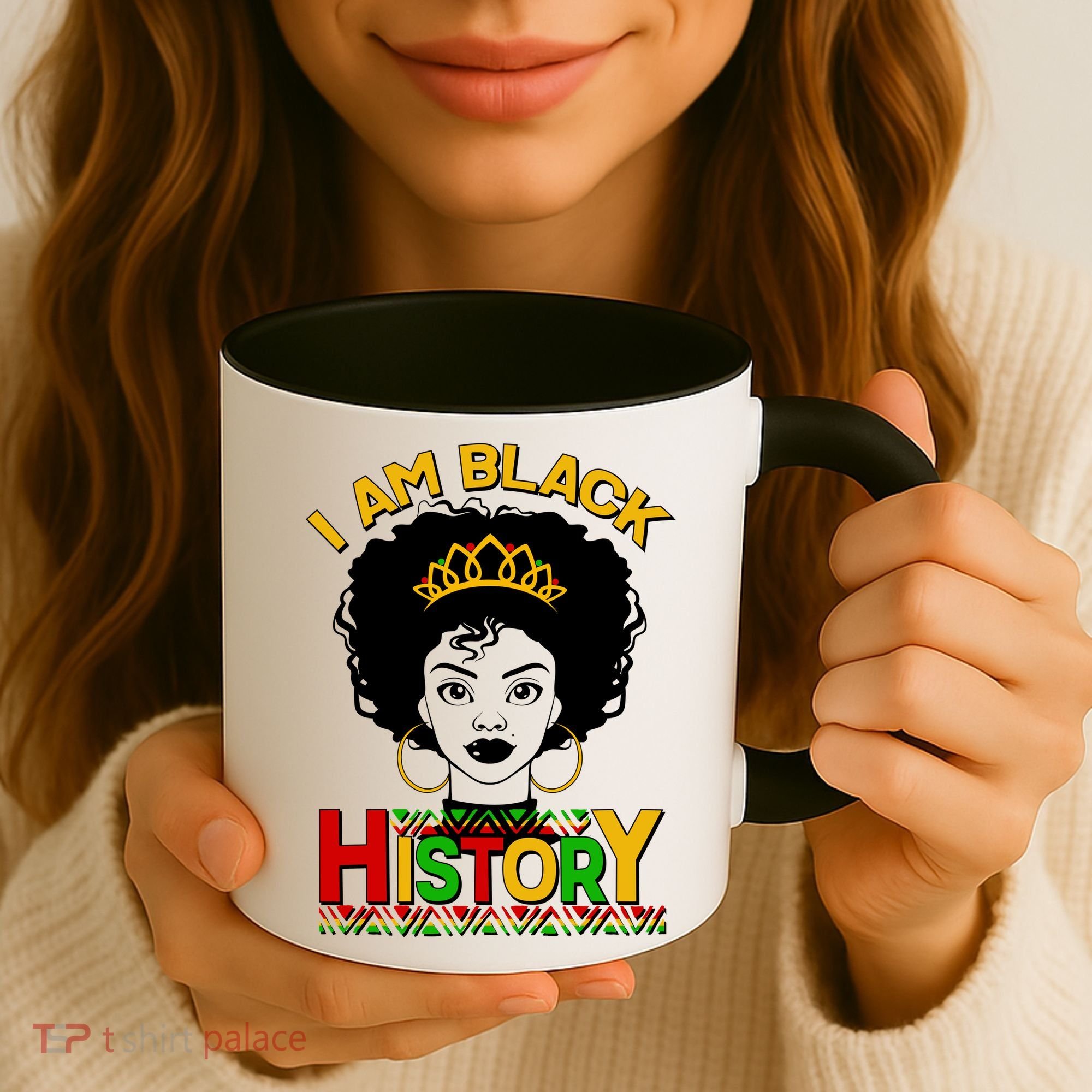 I Am Black History Royal Black Woman Coffee Mug