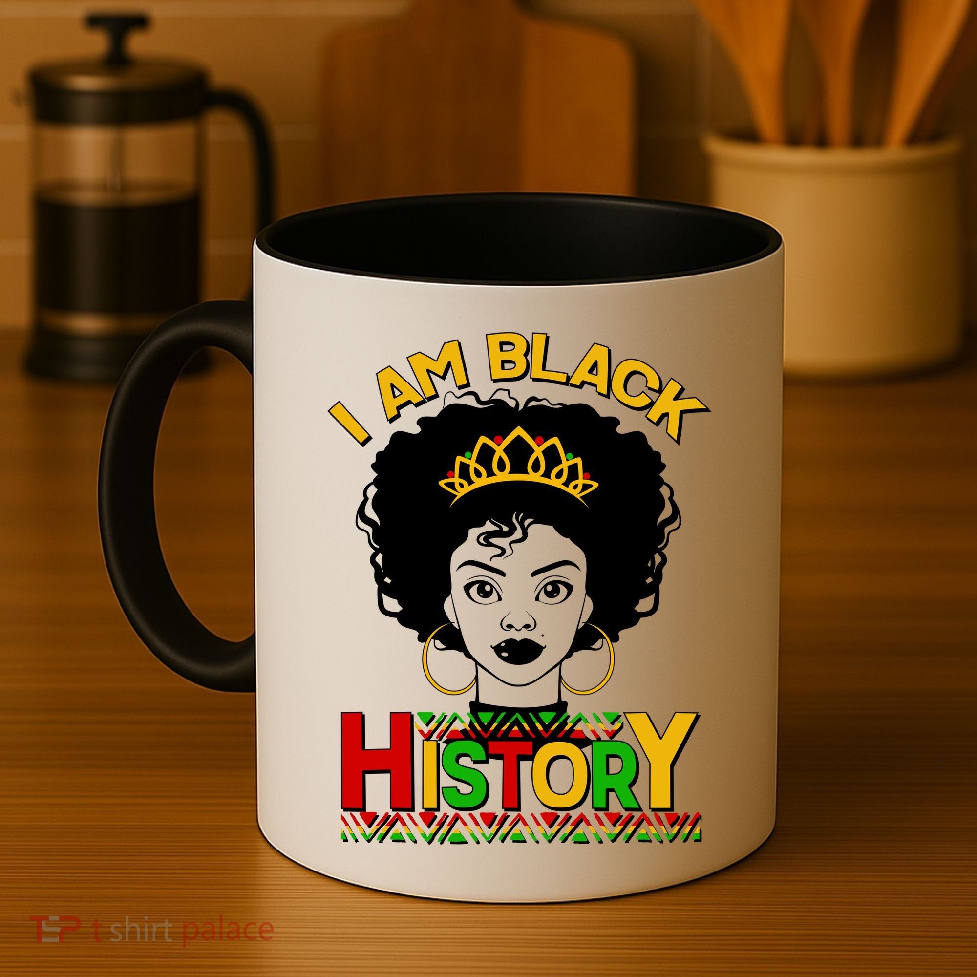 I Am Black History Royal Black Woman Coffee Mug