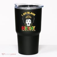 I Am Black History Royal Black Woman Tumbler thumb 0