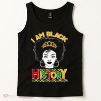 I Am Black History Royal Black Woman Tank Top thumb 2