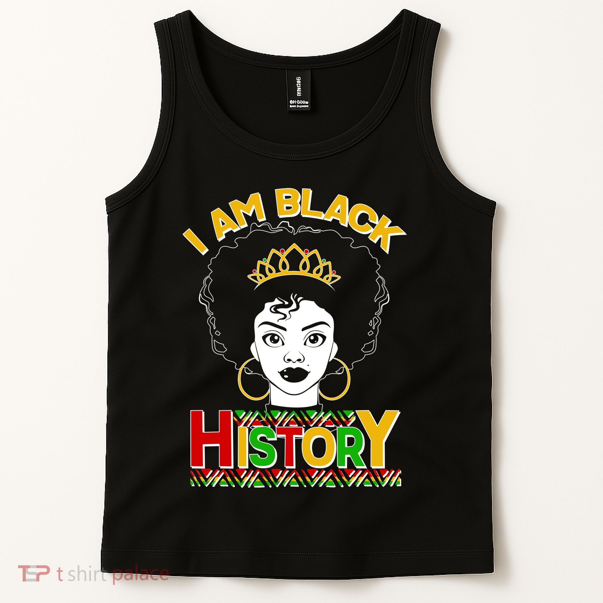 I Am Black History Royal Black Woman Tank Top