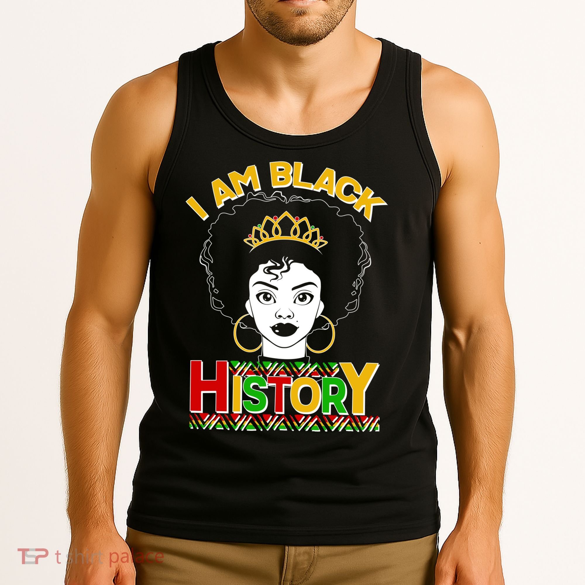I Am Black History Royal Black Woman Tank Top