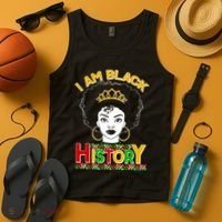 I Am Black History Royal Black Woman Tank Top thumb 4