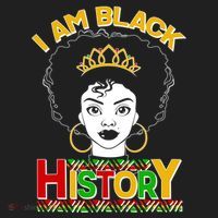 I Am Black History Royal Black Woman Golf Towel thumb 3