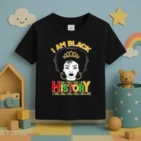 I Am Black History Royal Black Woman Toddler T-Shirt thumb 3