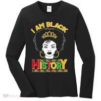 I Am Black History Royal Black Woman Women's Long Sleeve Shirt thumb 0