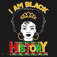 I Am Black History Royal Black Woman Women's T-Shirt thumb 6