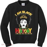 I Am Black History Royal Black Woman Kids Sweatshirt thumb 0