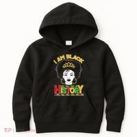 I Am Black History Royal Black Woman Kids Hoodie thumb 0