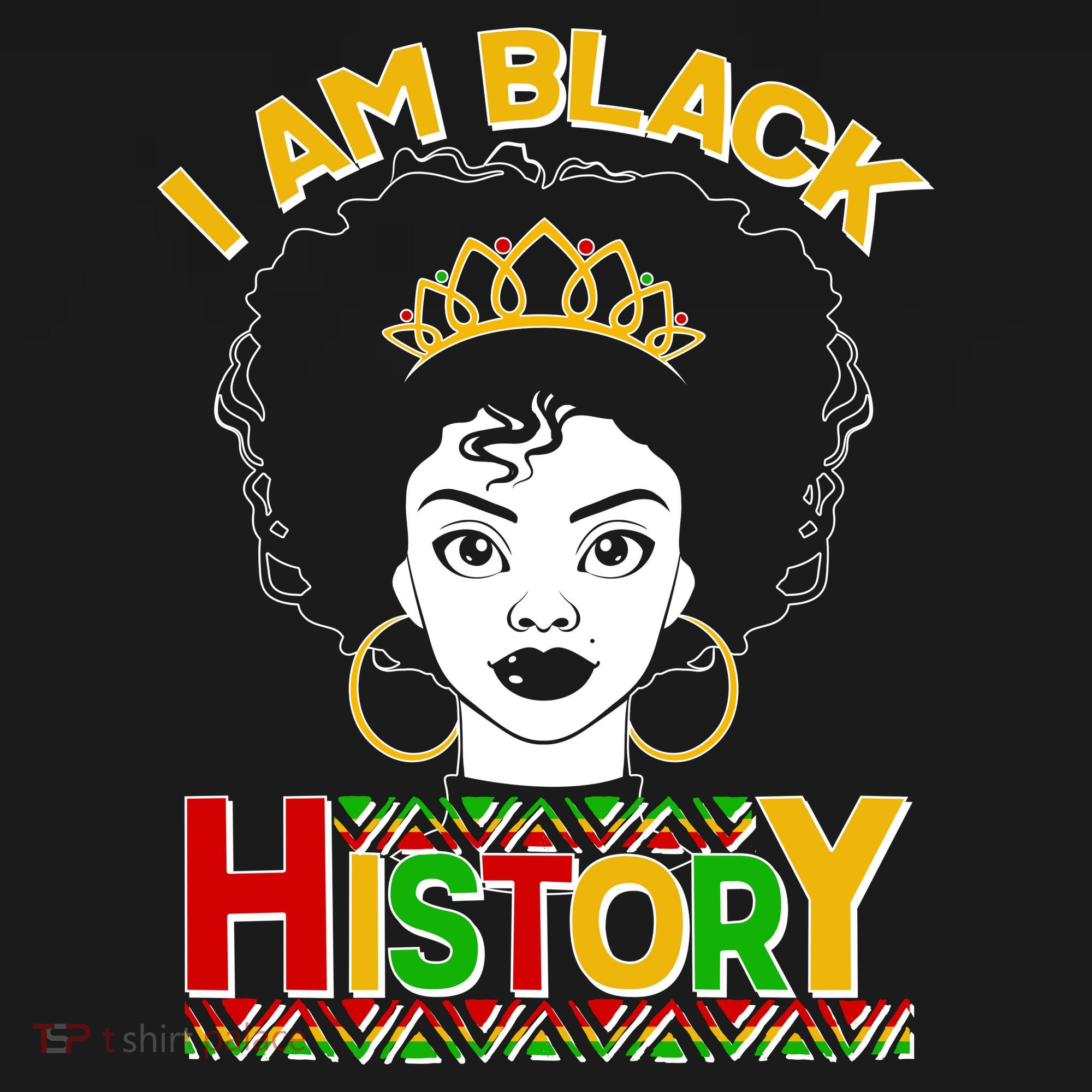 I Am Black History Royal Black Woman Tote Bag