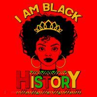 I Am Black History Royal Black Woman Santa Hat thumb 1