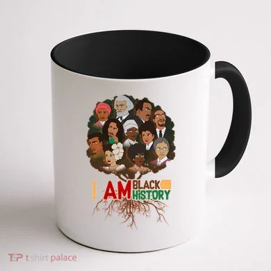 I Am Black History Tree Roots Coffee Mug back