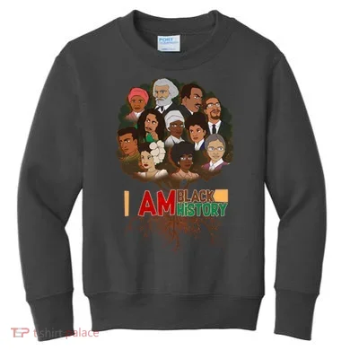 I Am Black History Tree Roots Kids Sweatshirt