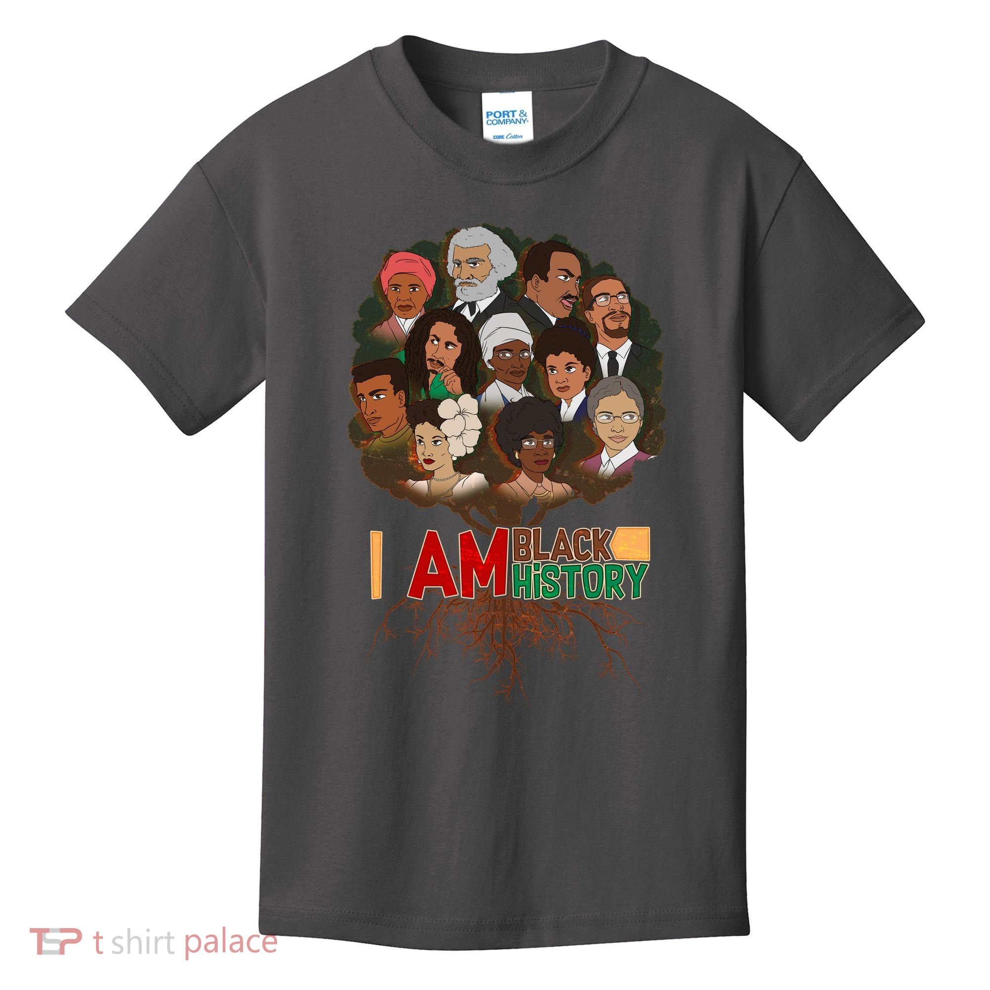 I Am Black History Tree Roots Kids T-Shirt