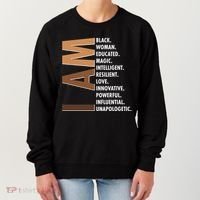 I Am Black Woman Educated Black History Month Women's Sweatshirt thumb 0