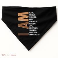 I Am Black Woman Educated Black History Month USA-Made Doggie Bandana thumb 0
