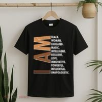 I Am Black Woman Educated Black History Month T-Shirt thumb 2