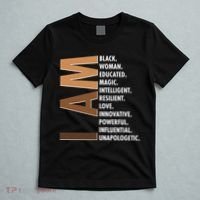 I Am Black Woman Educated Black History Month T-Shirt thumb 5