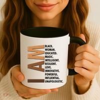 I Am Black Woman Educated Black History Month Coffee Mug thumb 3