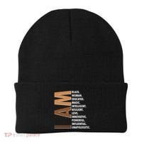 I Am Black Woman Educated Black History Month Beanie thumb 0