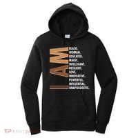 I Am Black Woman Educated Black History Month Women's Hoodie thumb 0