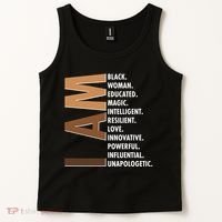 I Am Black Woman Educated Black History Month Tank Top thumb 2